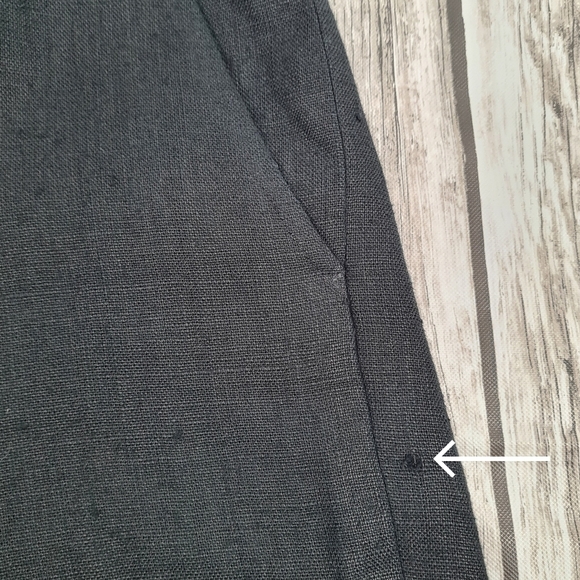 Vintage Lauren Ralph Lauren LRL Black 100% Linen Pants Flat Front Women's Size 6 - Picture 7 of 9